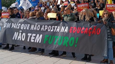 fenprof bloco esquerda concentração professores greve docentes Santarém